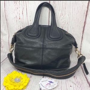 GIVENCHY Black Leather Small Nightingale Bag